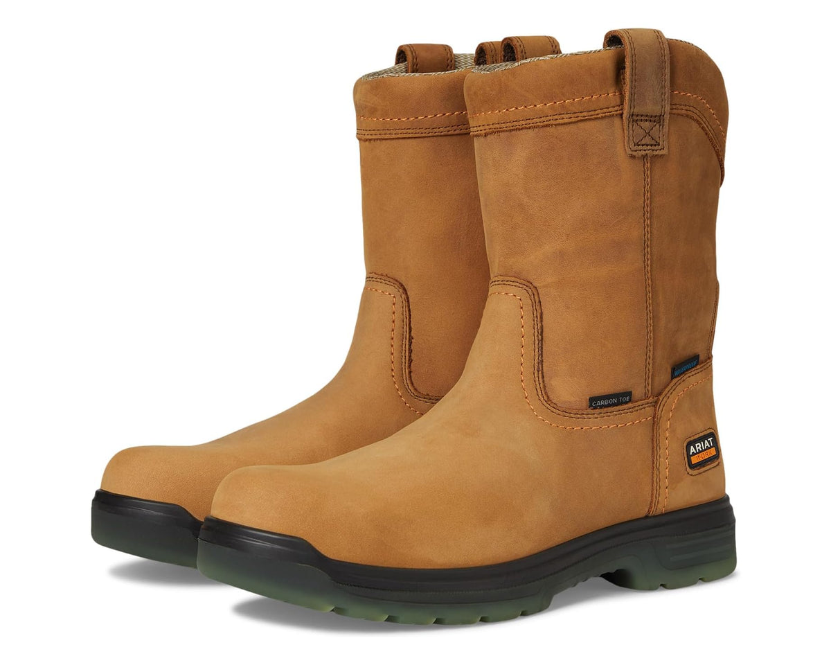 Men's Ariat Turbo Pull-On Carbon Toe Waterproof Aged Bark - Eurostride