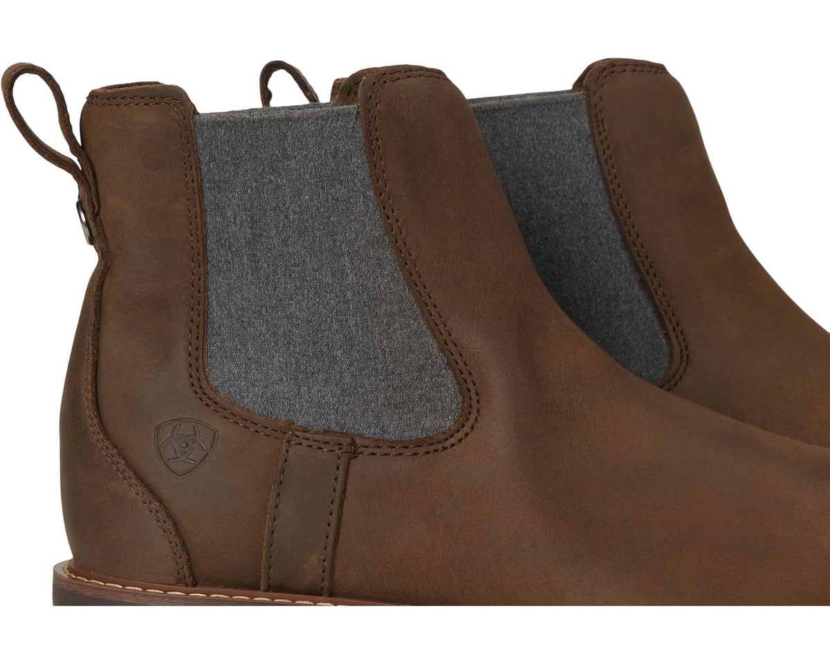 Men's Ariat Wexford Waterproof Chelsea Boot Palm Brown - Eurostride