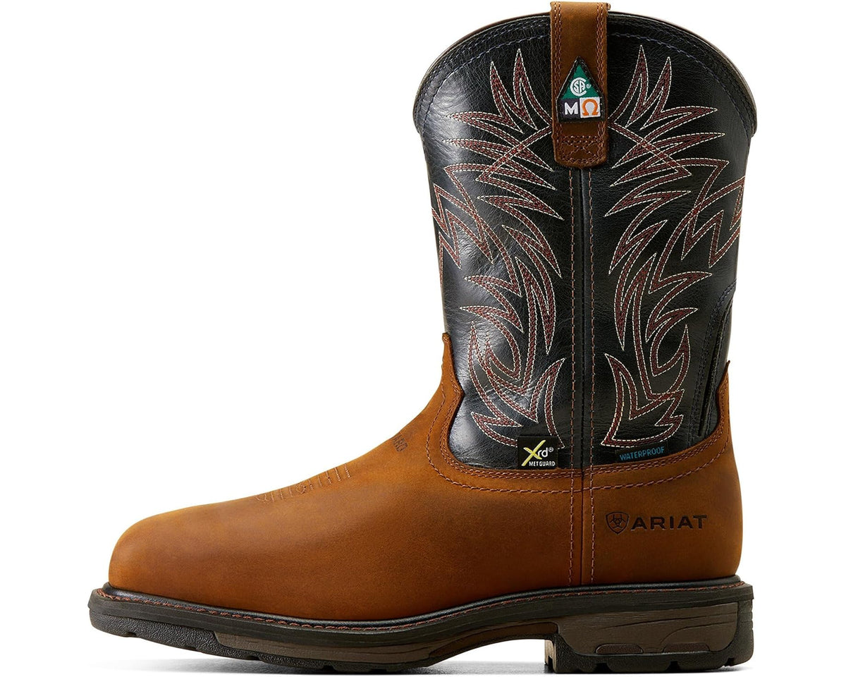 Men's Ariat WorkHog MetGuard CSA Waterproof Composite Toe Work Boots Dark Copper - Eurostride