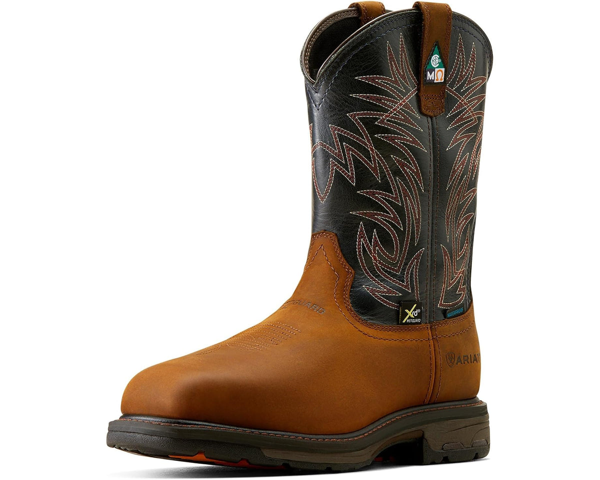Men's Ariat WorkHog MetGuard CSA Waterproof Composite Toe Work Boots Dark Copper - Eurostride
