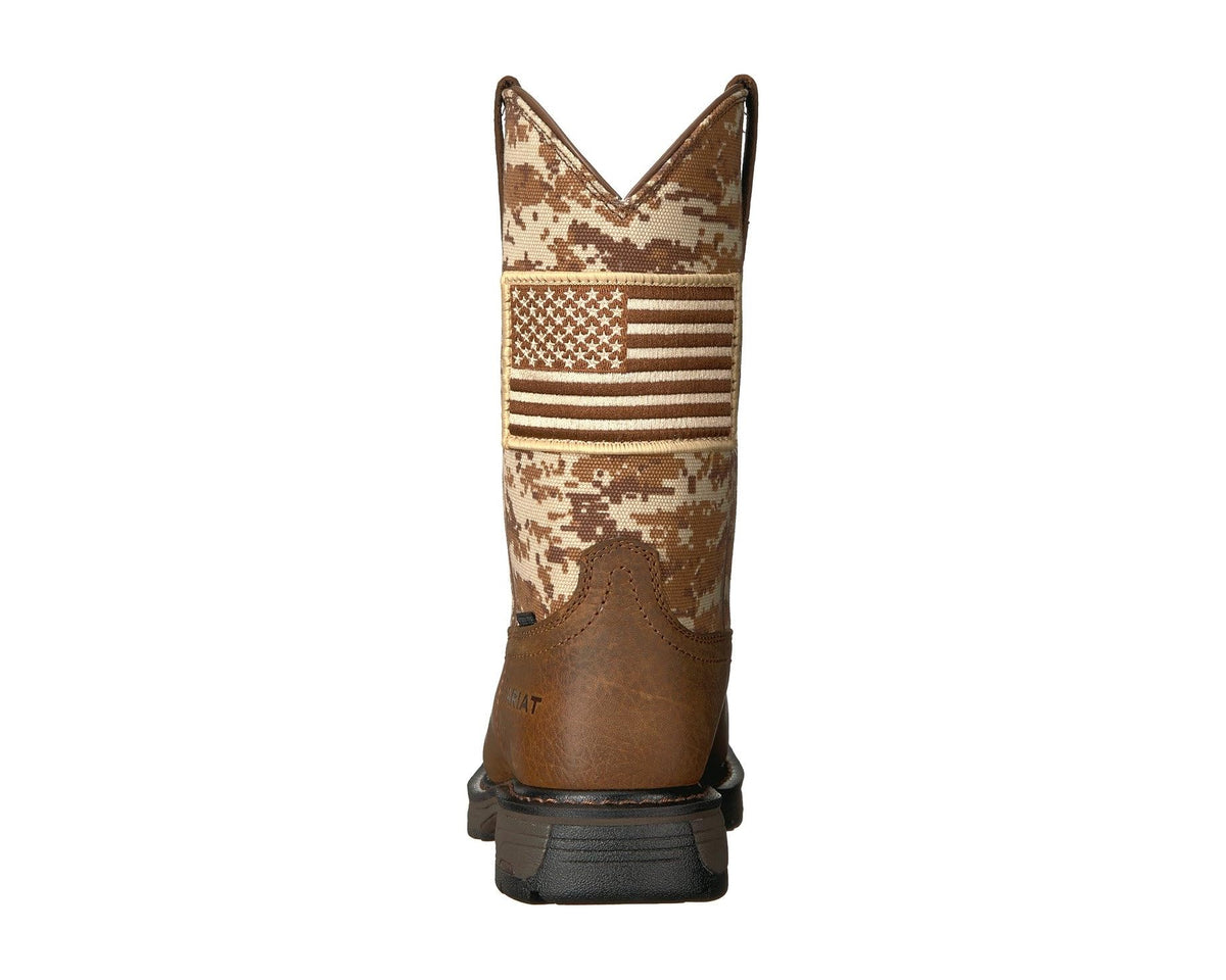 Men's Ariat Workhog Patriot Steel Toe Earth/Sand Camo Print - Eurostride