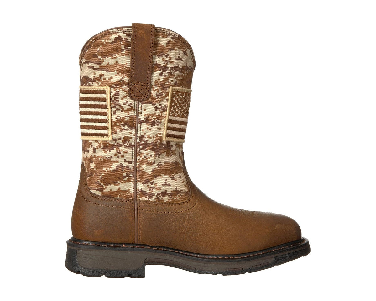 Men's Ariat Workhog Patriot Steel Toe Earth/Sand Camo Print - Eurostride