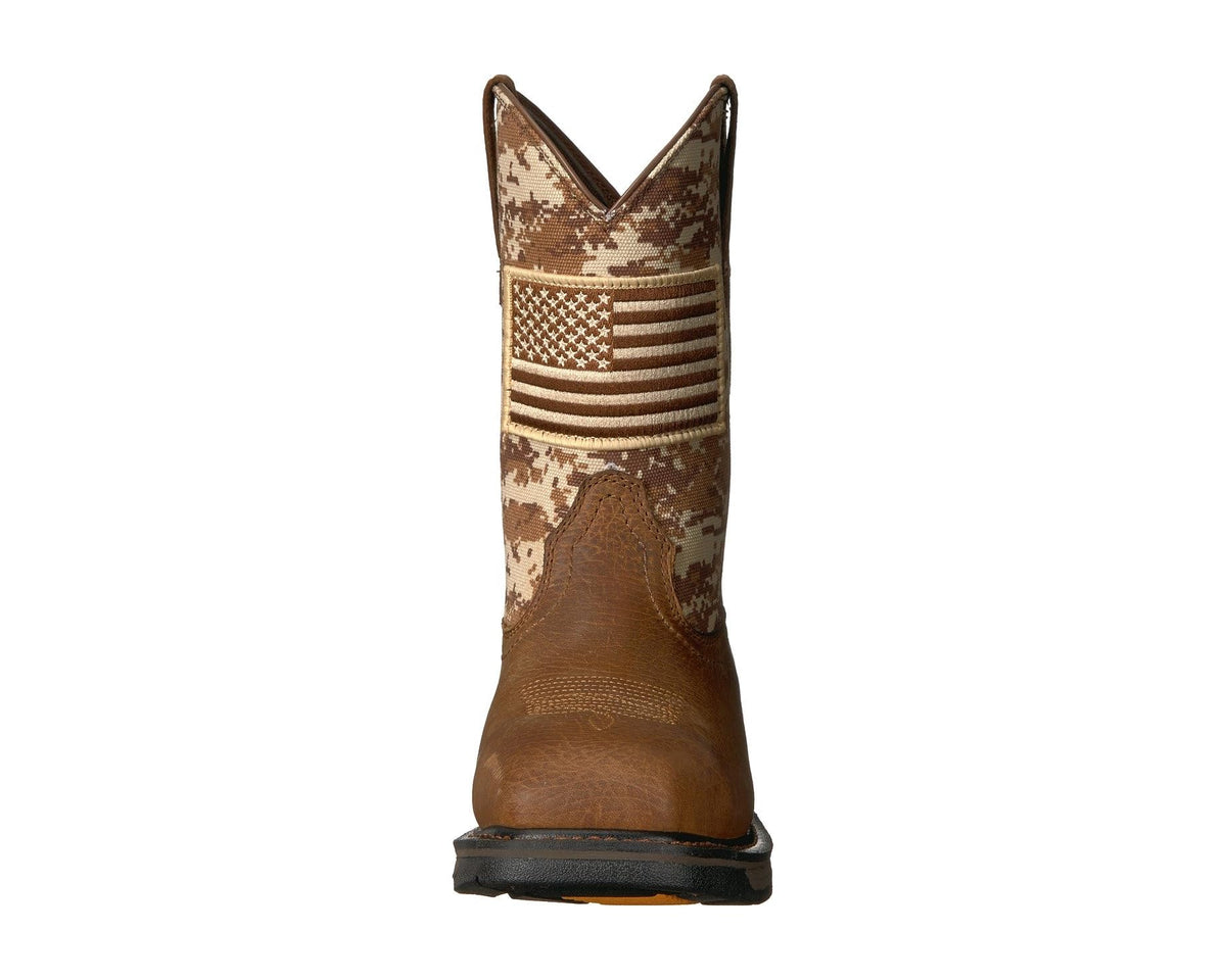 Men's Ariat Workhog Patriot Steel Toe Earth/Sand Camo Print - Eurostride