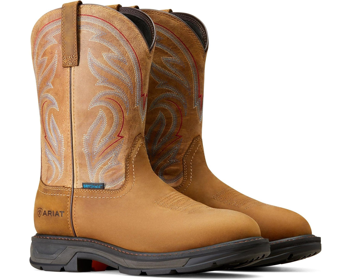 Men's Ariat WorkHog XT Waterproof Work Boots Distressed Brown - Eurostride
