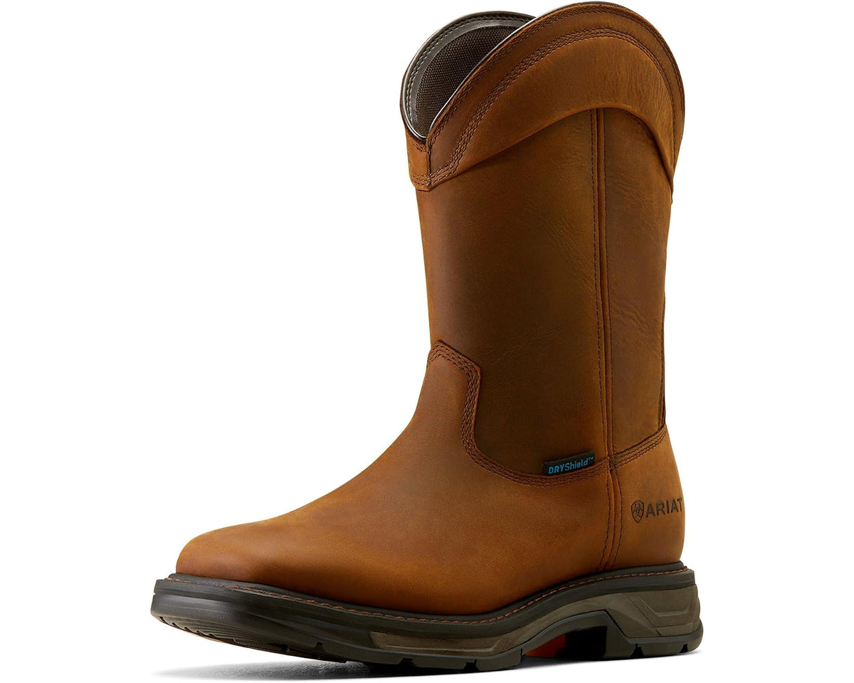 Men's Ariat WorkHog XT Wellington Waterproof Work Boot Distressed Brown - Eurostride