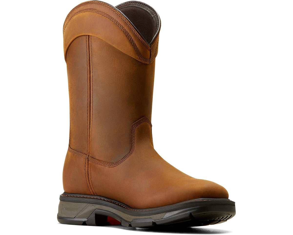 Men's Ariat WorkHog XT Wellington Waterproof Work Boot Distressed Brown - Eurostride