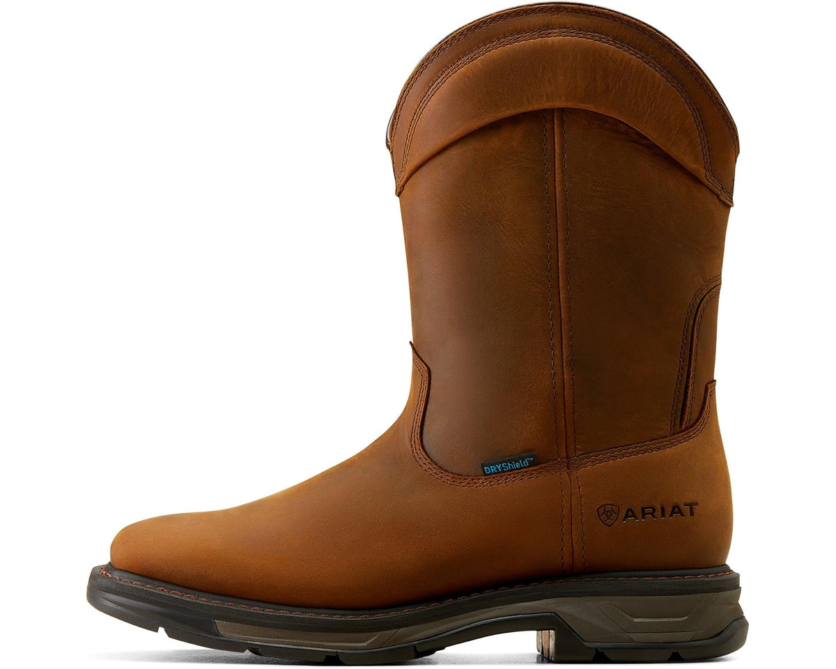Men's Ariat WorkHog XT Wellington Waterproof Work Boot Distressed Brown - Eurostride
