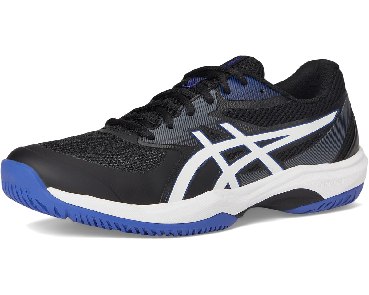 Men's ASICS Game FF Tennis Shoes Black/White - Eurostride