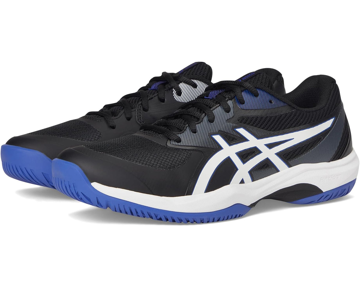 Men's ASICS Game FF Tennis Shoes Black/White - Eurostride