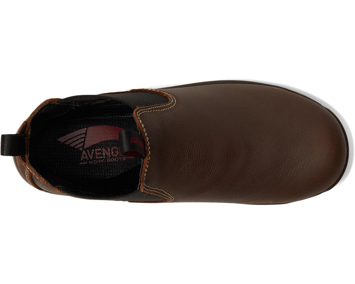 Men's Avenger Work Boots Foreman Chelsea CT Brown - Eurostride