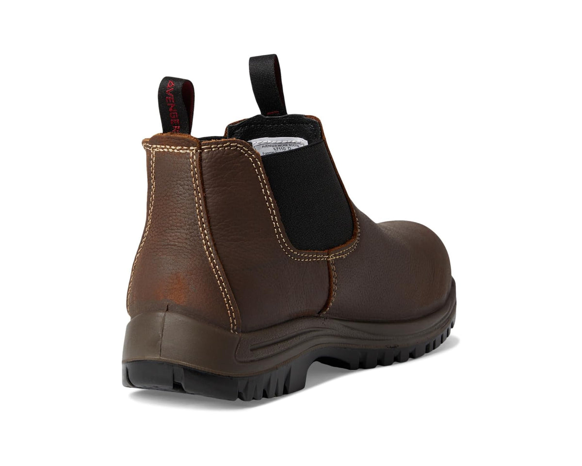 Men's Avenger Work Boots Foreman Chelsea CT Brown - Eurostride