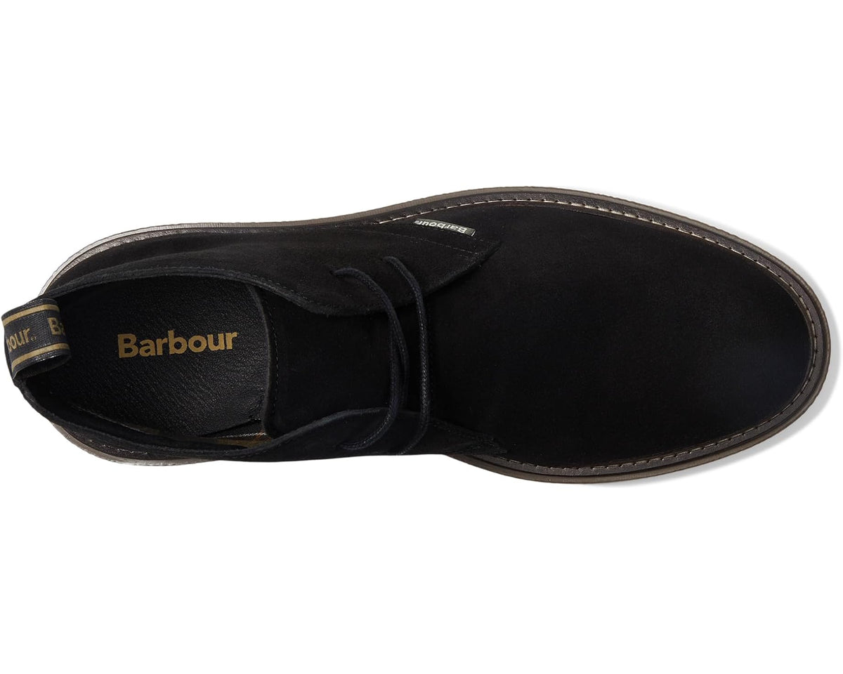 Men's Barbour Blaine Chukka Boots Black Suede - Eurostride