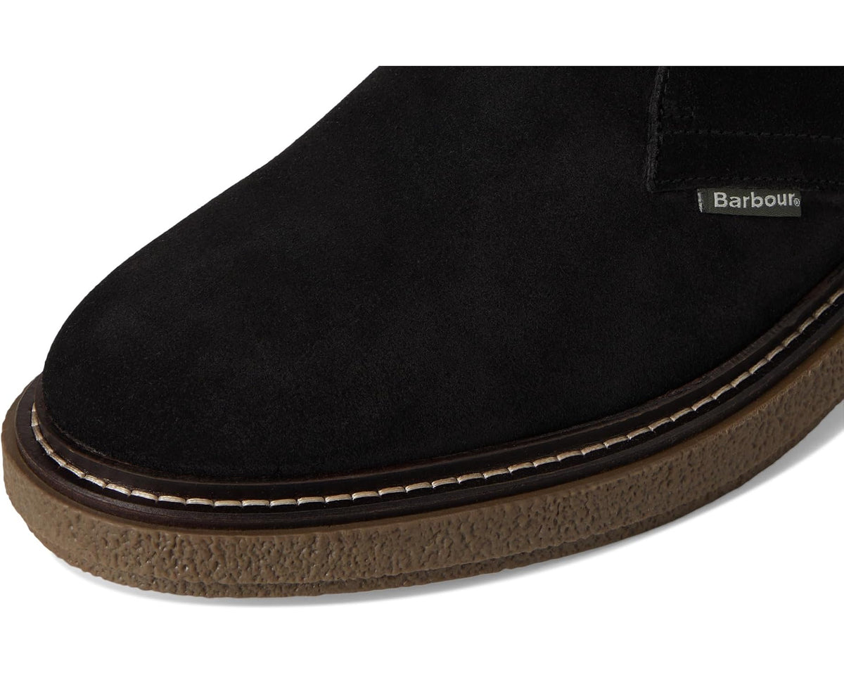 Men's Barbour Blaine Chukka Boots Black Suede - Eurostride