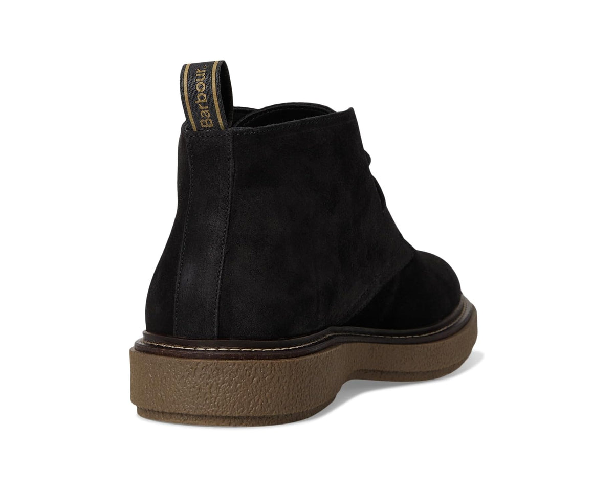 Men's Barbour Blaine Chukka Boots Black Suede - Eurostride