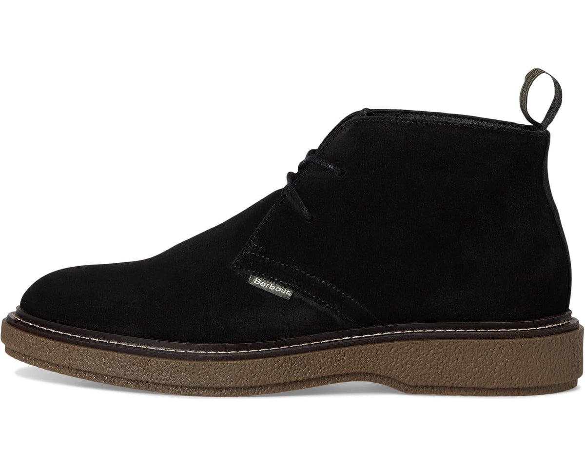 Men's Barbour Blaine Chukka Boots Black Suede - Eurostride