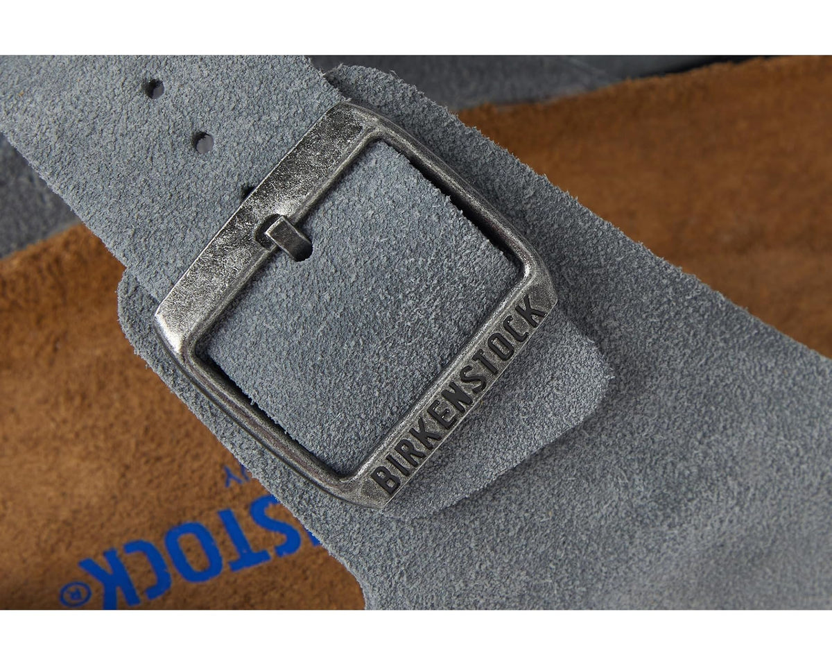 Men's Birkenstock Arizona Soft Footbed - Suede Basalt Gray - Eurostride