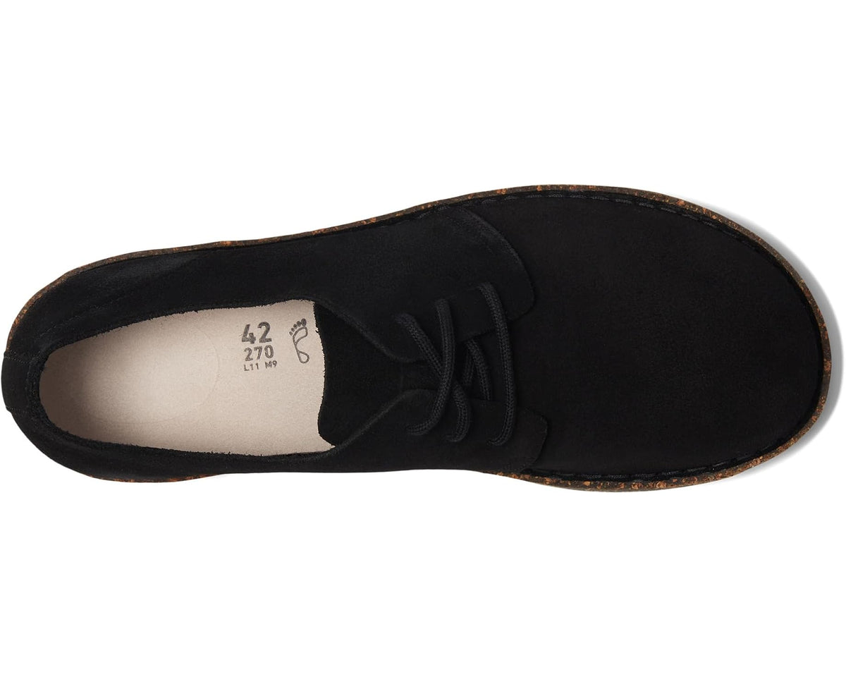 Men's Birkenstock Uppsala Low Lace Up - Suede Black - Eurostride