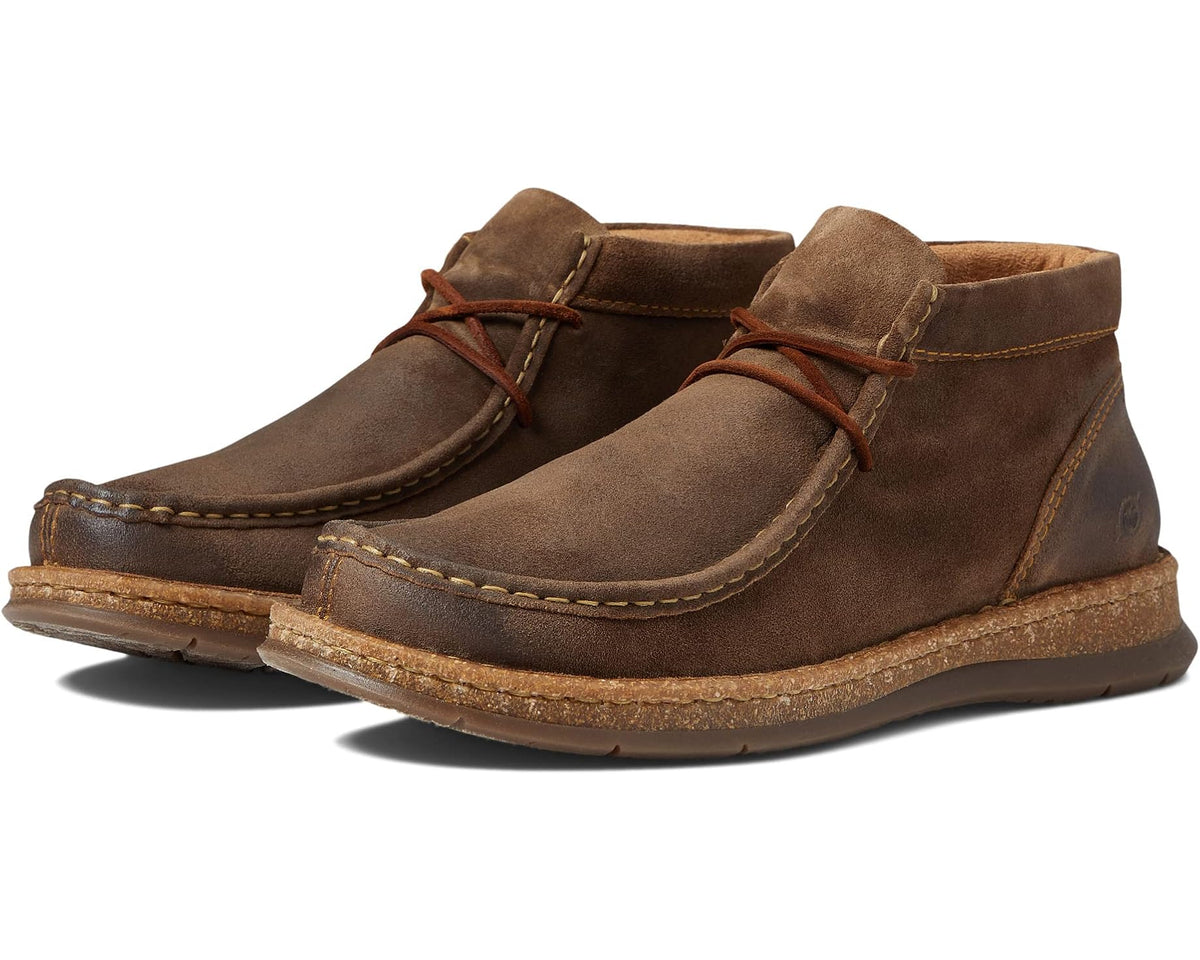 Men's Born Brock Taupe Distressed Leather - Eurostride
