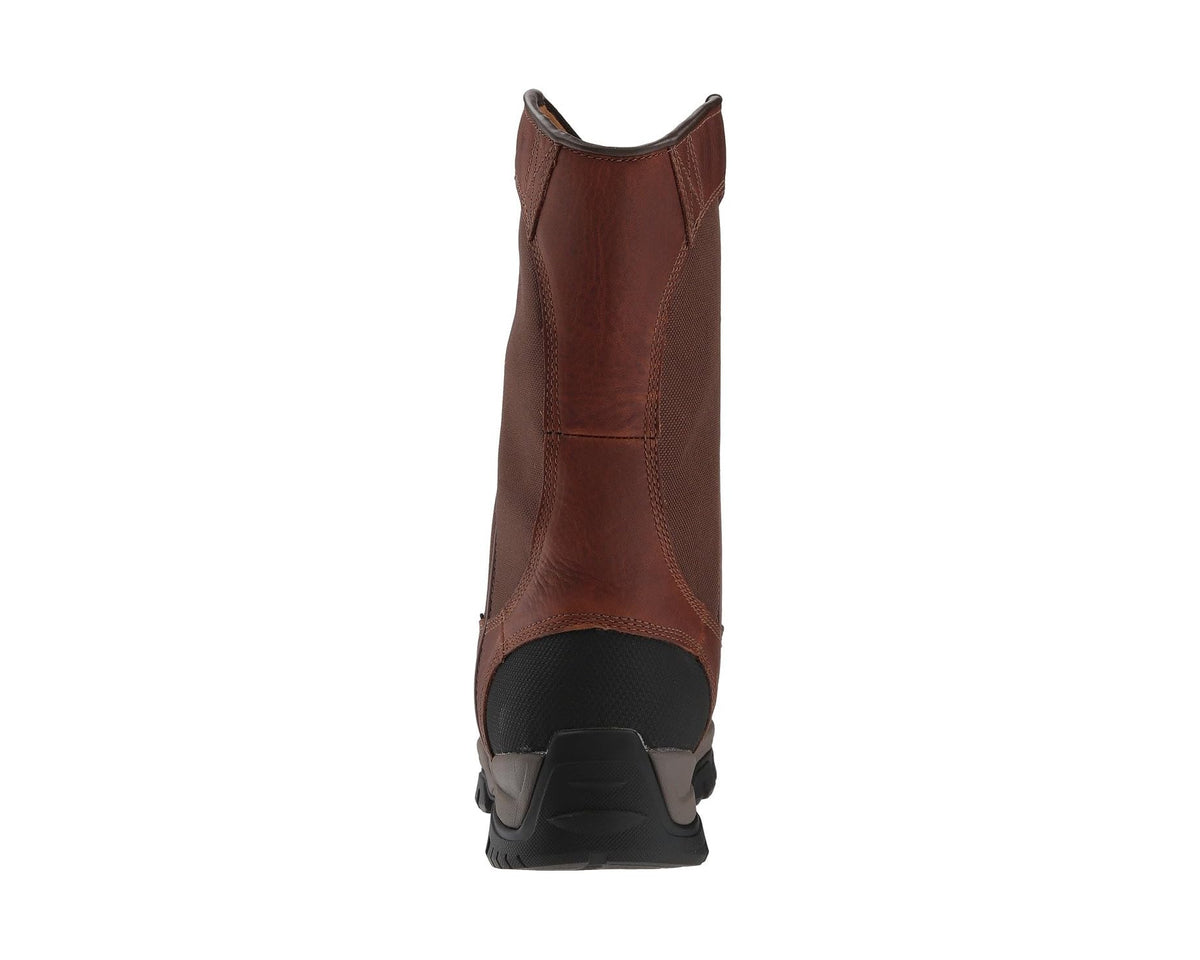 Men's Carhartt 10 Waterproof Comp Toe Pull-On Work Boots Brown Leather - Eurostride