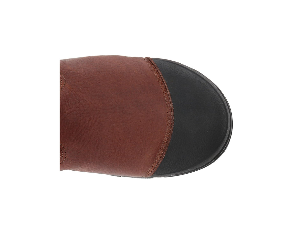 Men's Carhartt 10 Waterproof Comp Toe Pull-On Work Boots Brown Leather - Eurostride
