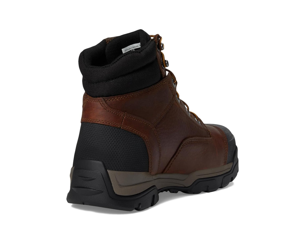 Men's Carhartt 6 Ground Force Waterproof Composite Toe Work Boots Brown Oil Tanned Leather - Eurostride
