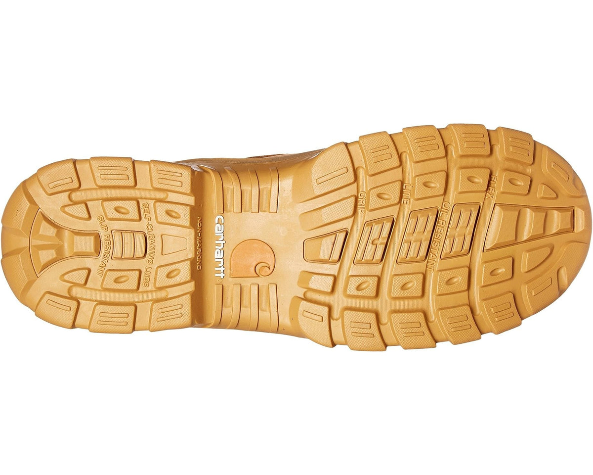 Men's Carhartt 6 Rugged Flex Waterproof Comp Toe Work Boots Wheat Oil Tanned Leather - Eurostride