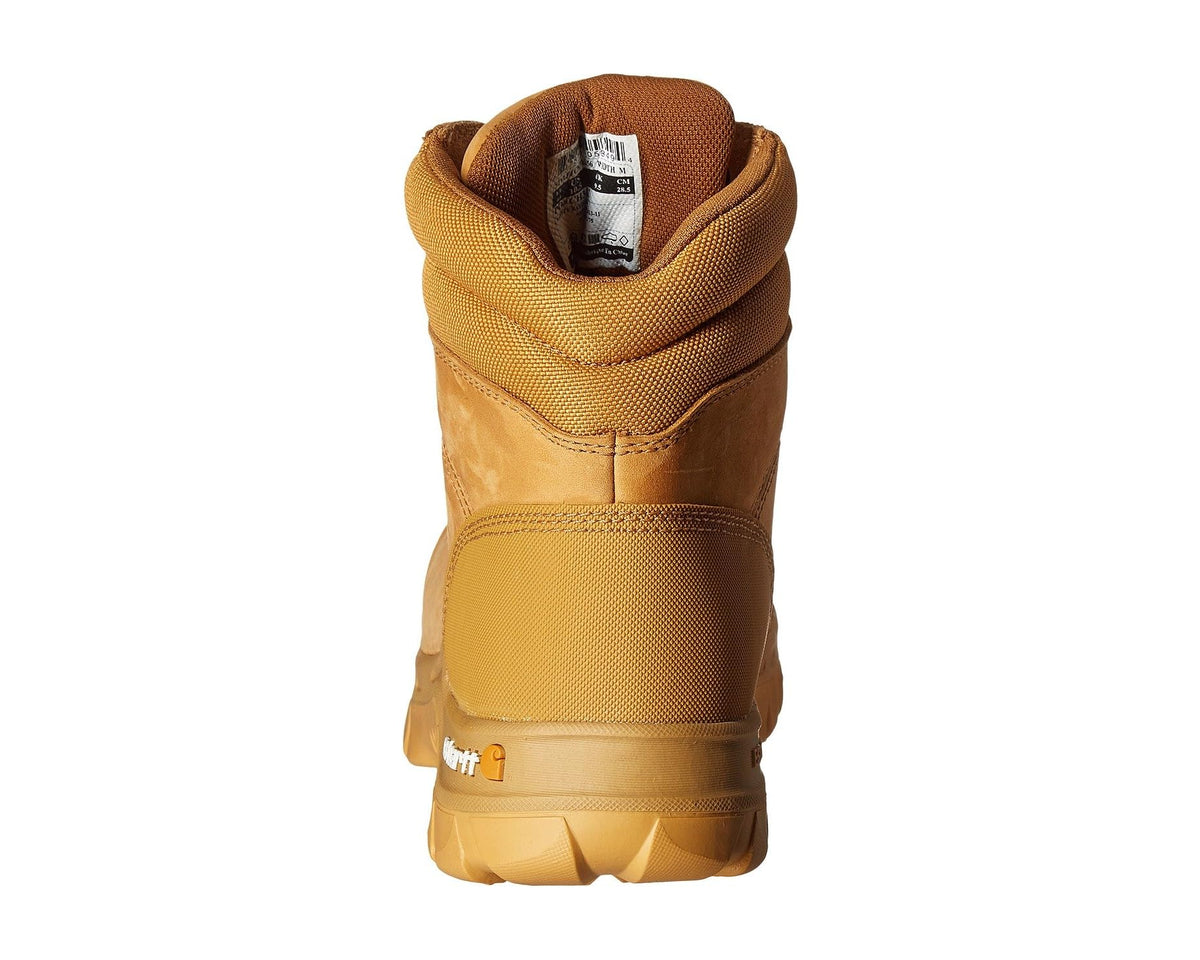 Men's Carhartt 6 Rugged Flex Waterproof Comp Toe Work Boots Wheat Oil Tanned Leather - Eurostride