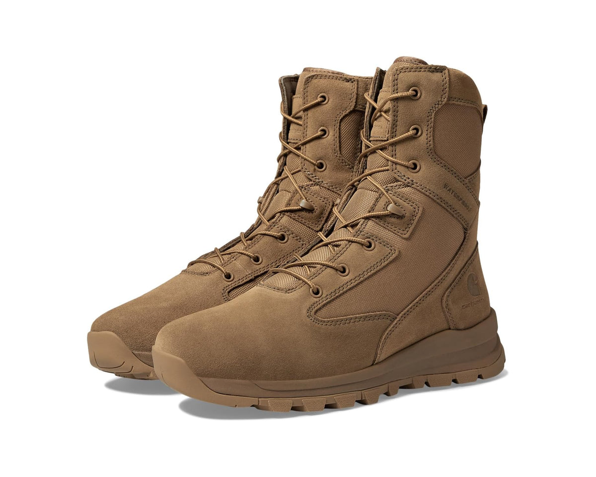 Men's Carhartt Gilmore WP 8 Side Zip Soft Toe Boot Coyote Suede - Eurostride