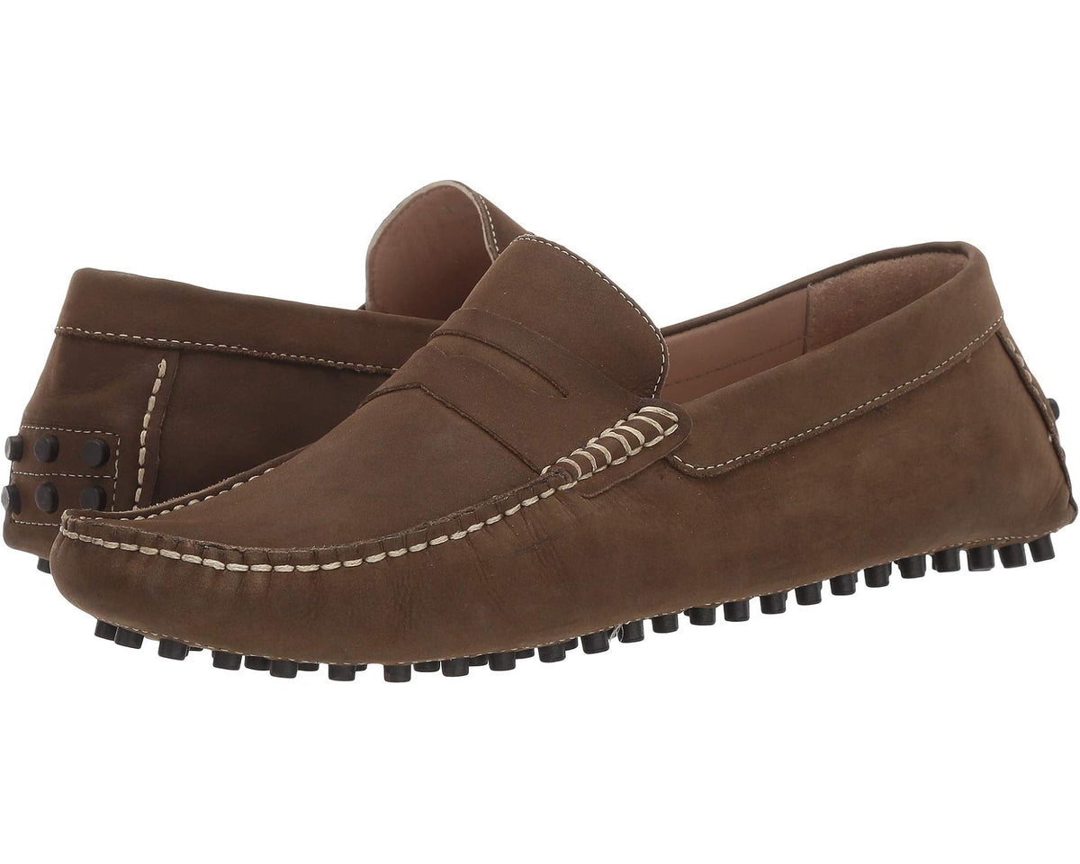 Men's Carlos by Carlos Santana Ritchie Driver Loafers Olive Calf Nubuck - Eurostride