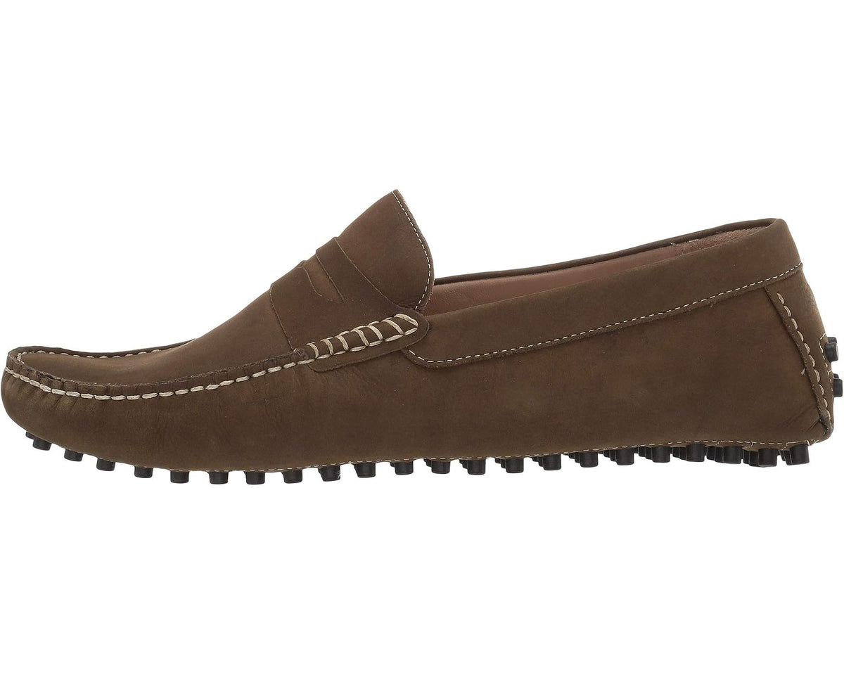 Men's Carlos by Carlos Santana Ritchie Driver Loafers Olive Calf Nubuck - Eurostride