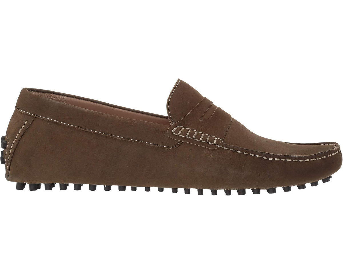 Men's Carlos by Carlos Santana Ritchie Driver Loafers Olive Calf Nubuck - Eurostride