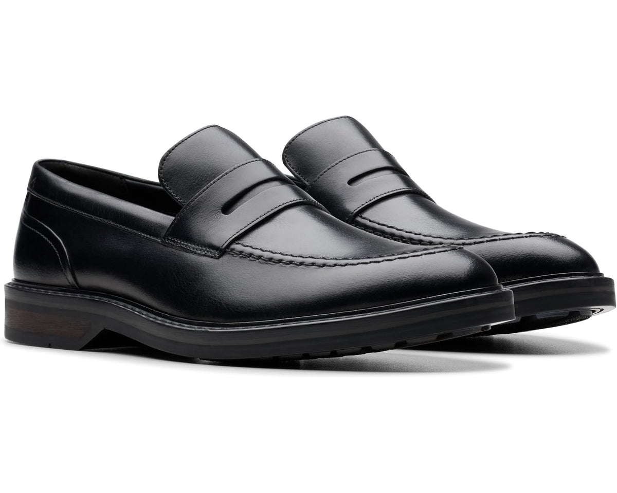 Men's Clarks Aldwin Step Black Leather - Eurostride