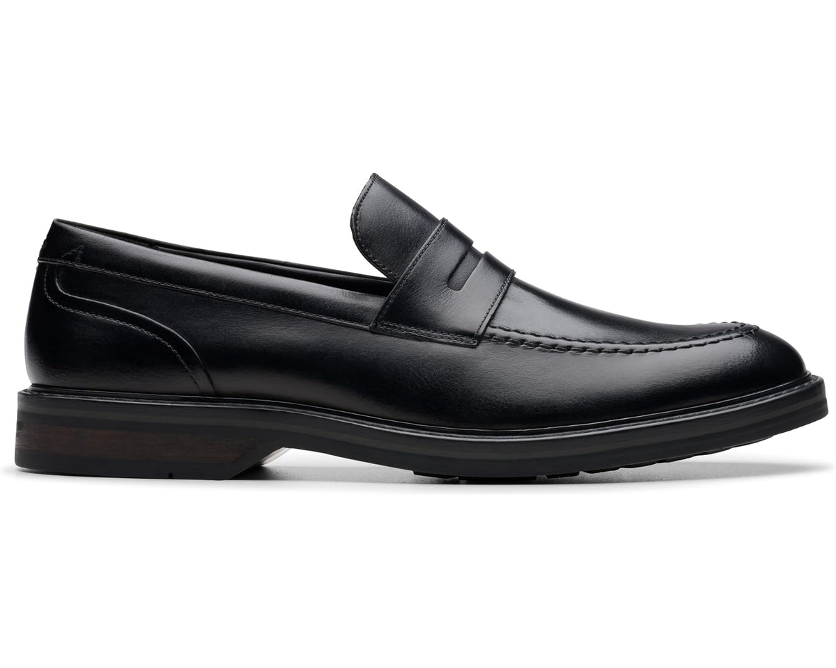 Men's Clarks Aldwin Step Black Leather - Eurostride