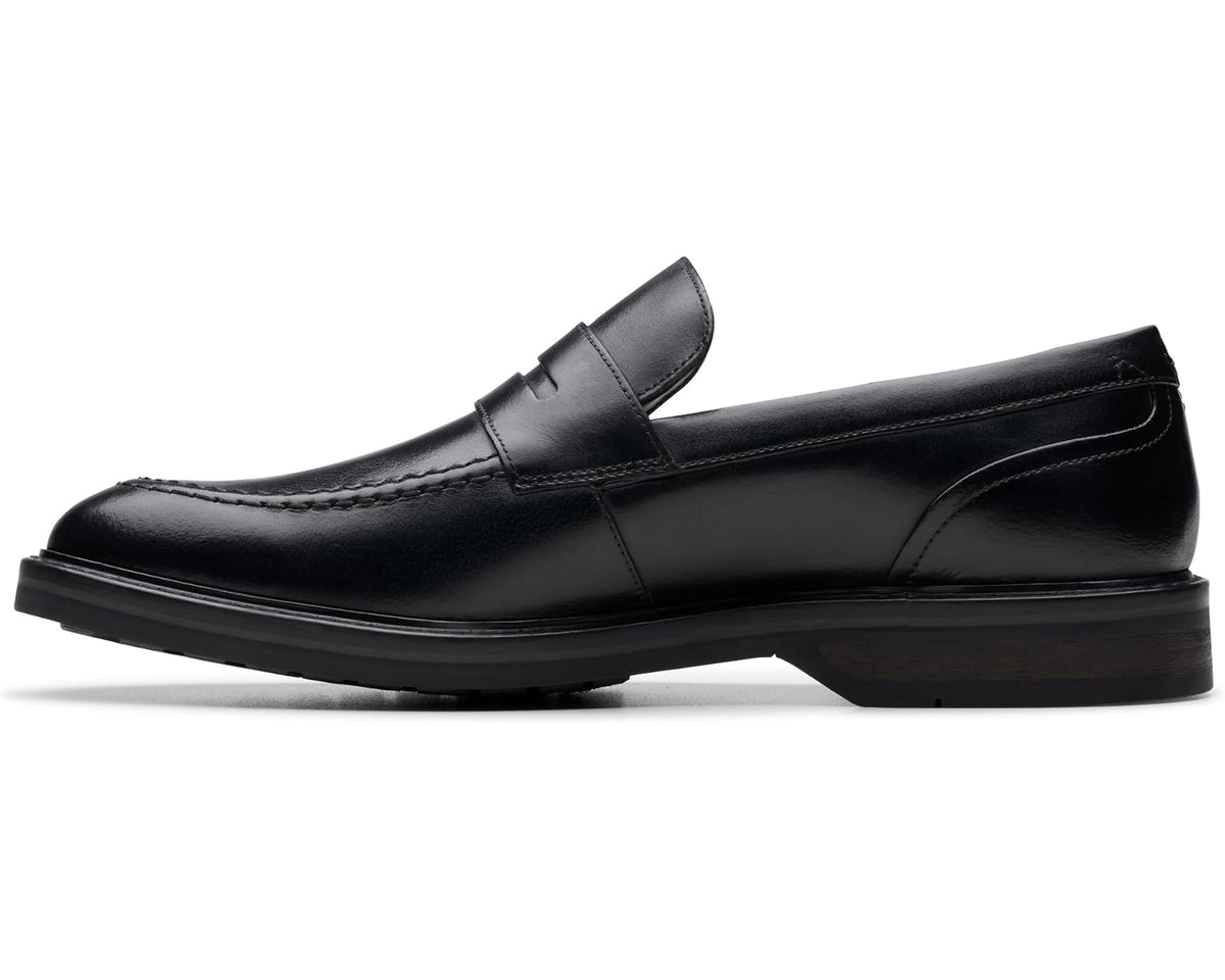 Men's Clarks Aldwin Step Black Leather - Eurostride
