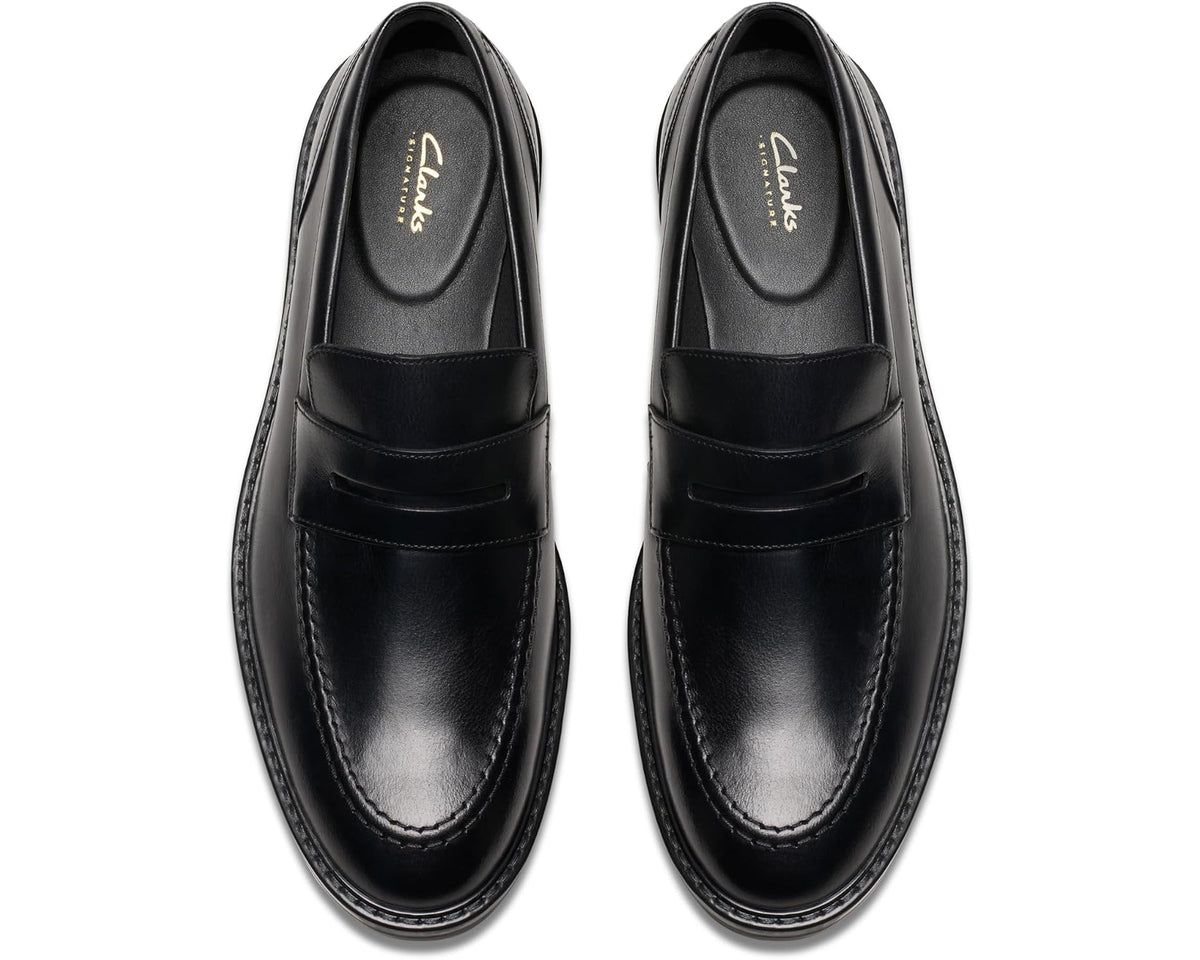 Men's Clarks Aldwin Step Black Leather - Eurostride