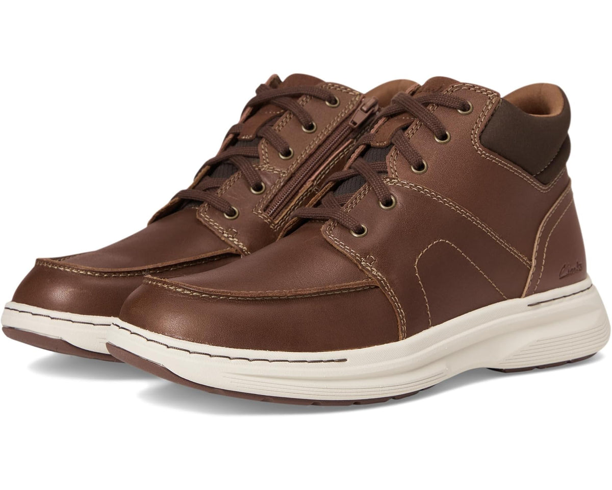 Men's Clarks Craftwell Mid Dark Tan Leather - Eurostride