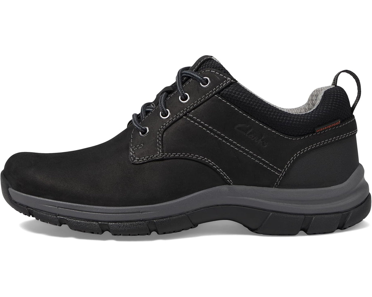 Men's Clarks Walpath Low Black Leather - Eurostride