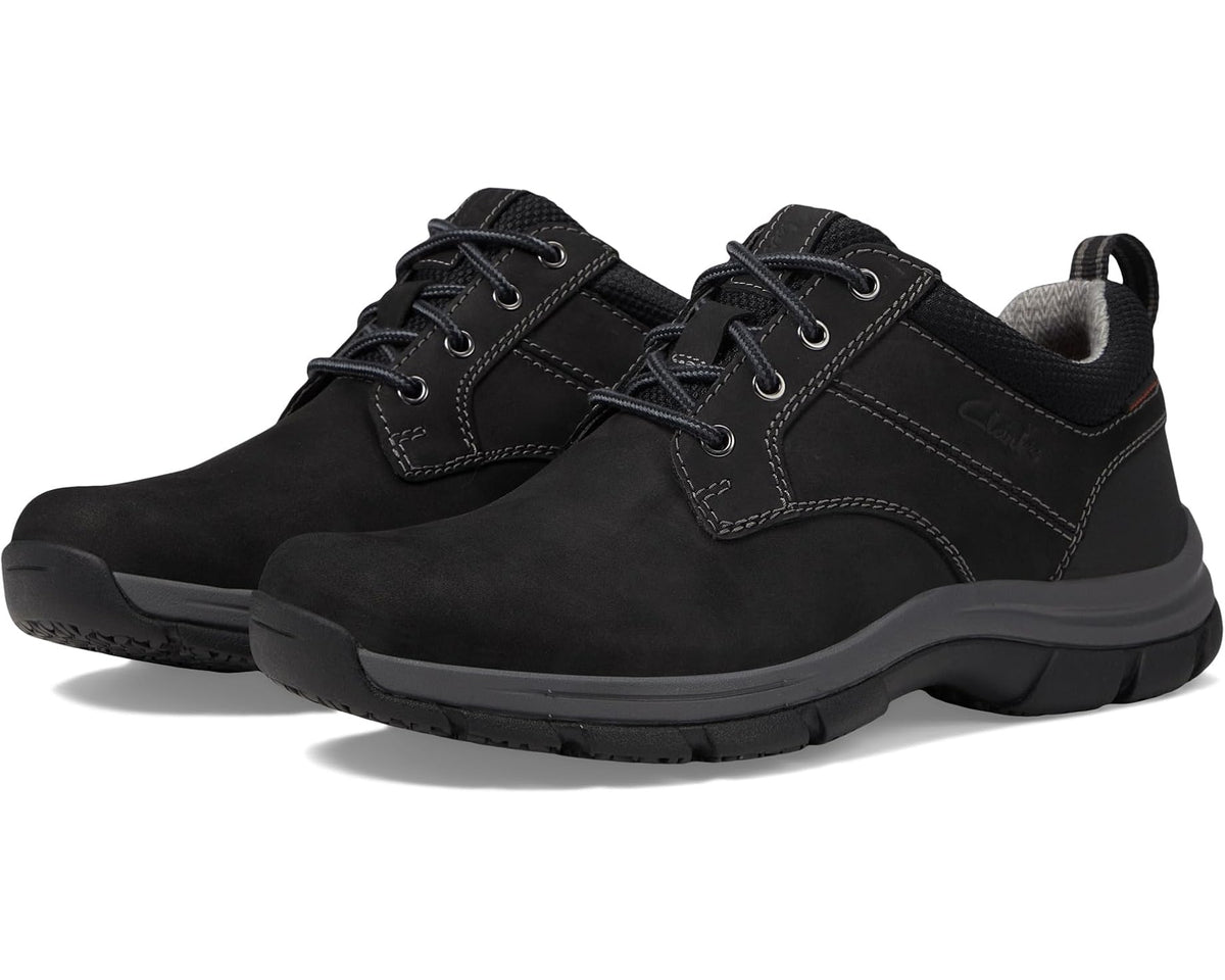 Men's Clarks Walpath Low Black Leather - Eurostride