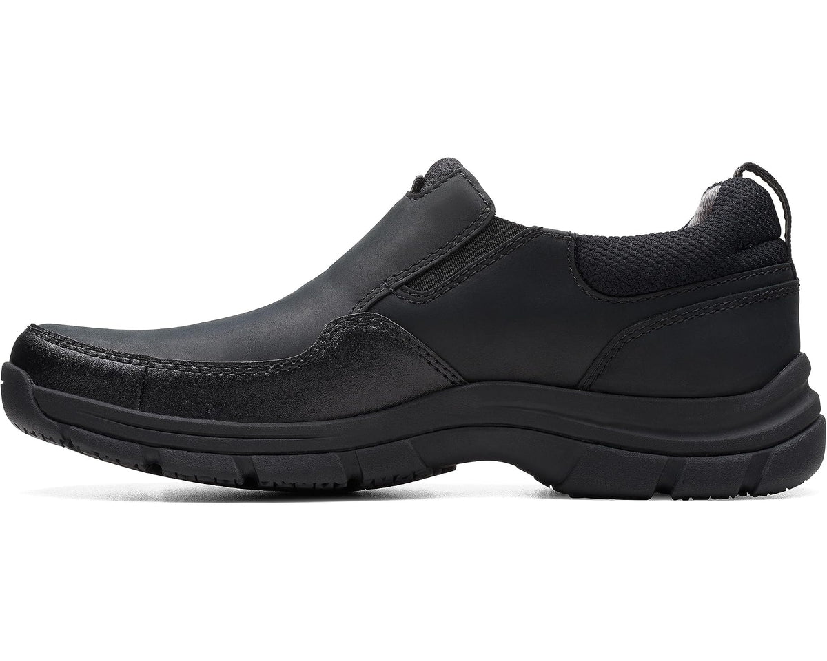 Men's Clarks Walpath Step Black Leather - Eurostride