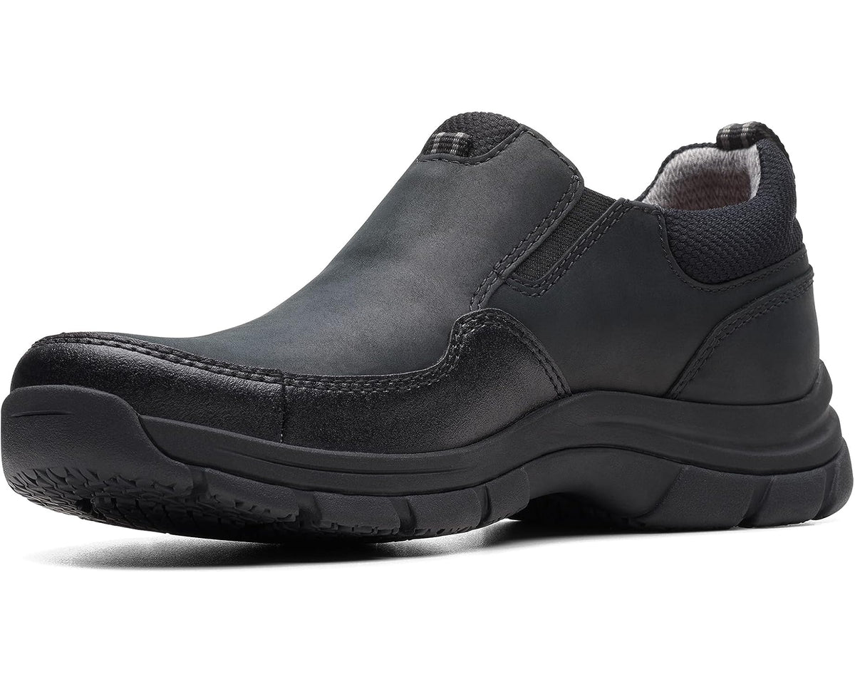 Men's Clarks Walpath Step Black Leather - Eurostride