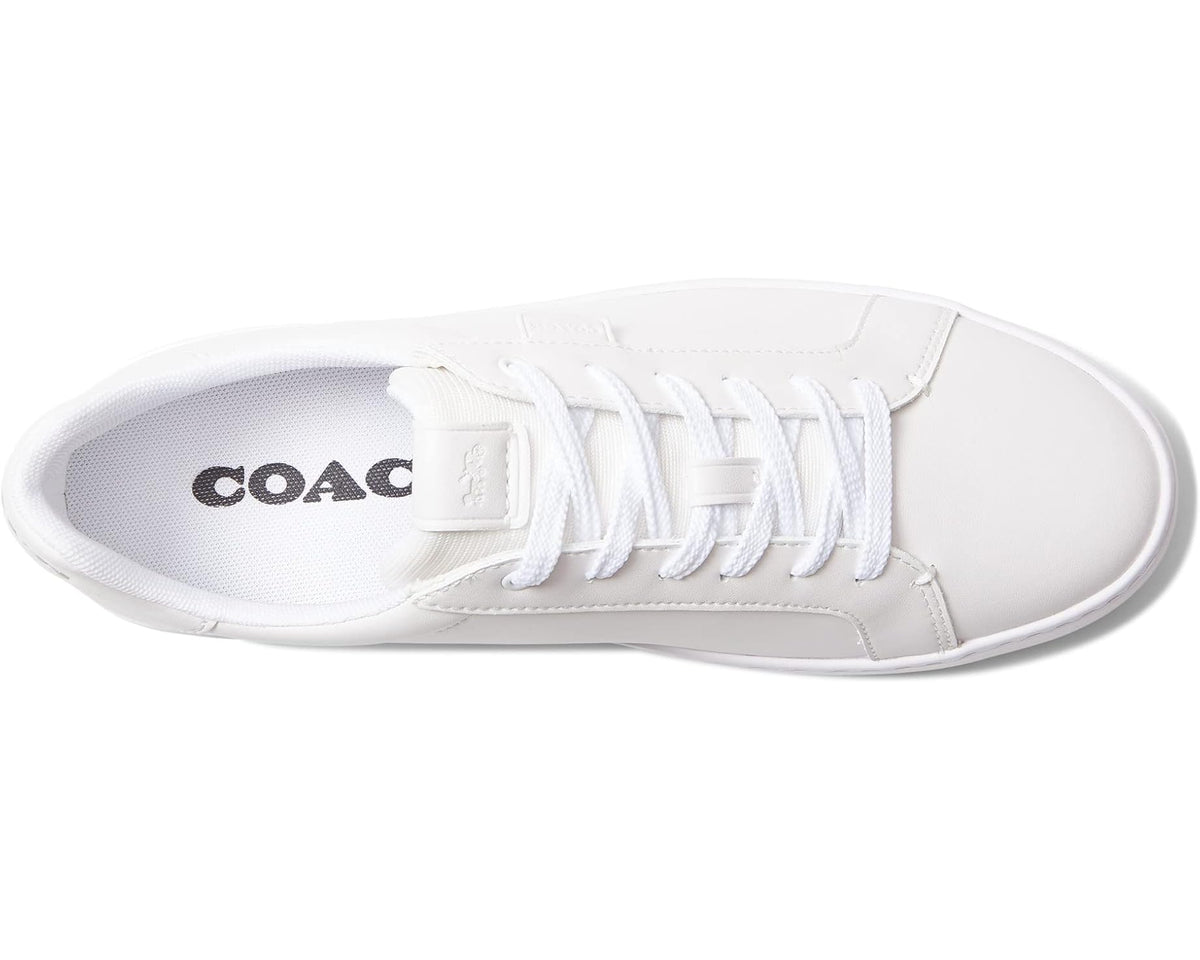 Men's COACH Lowline Leather Low Top Optic White - Eurostride