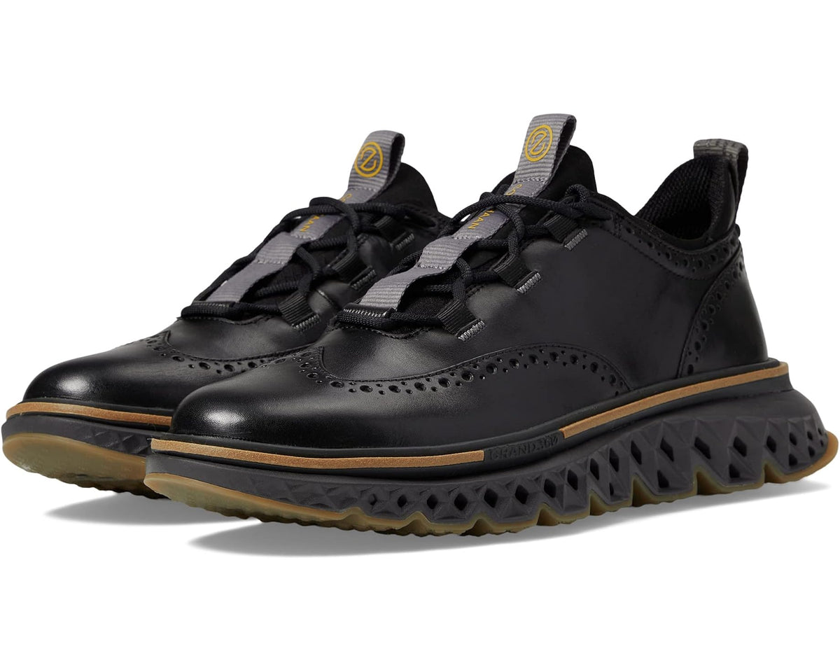 Men's Cole Haan 5.Zerogrand Wingtip Oxford Black/Pavement - Eurostride
