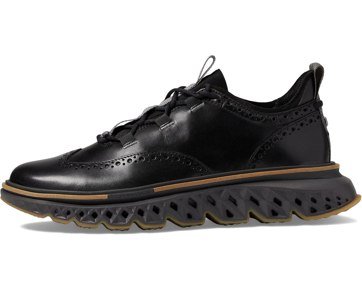 Men's Cole Haan 5.Zerogrand Wingtip Oxford Black/Pavement - Eurostride