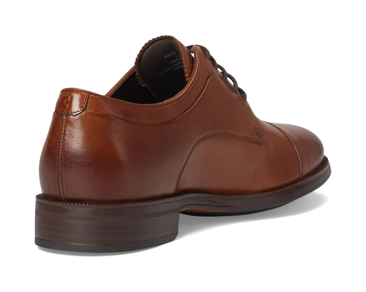 Men's Cole Haan Dean Grand Cap Toe Oxfords Brit Tan/Dark Chocolate/Natural - Eurostride