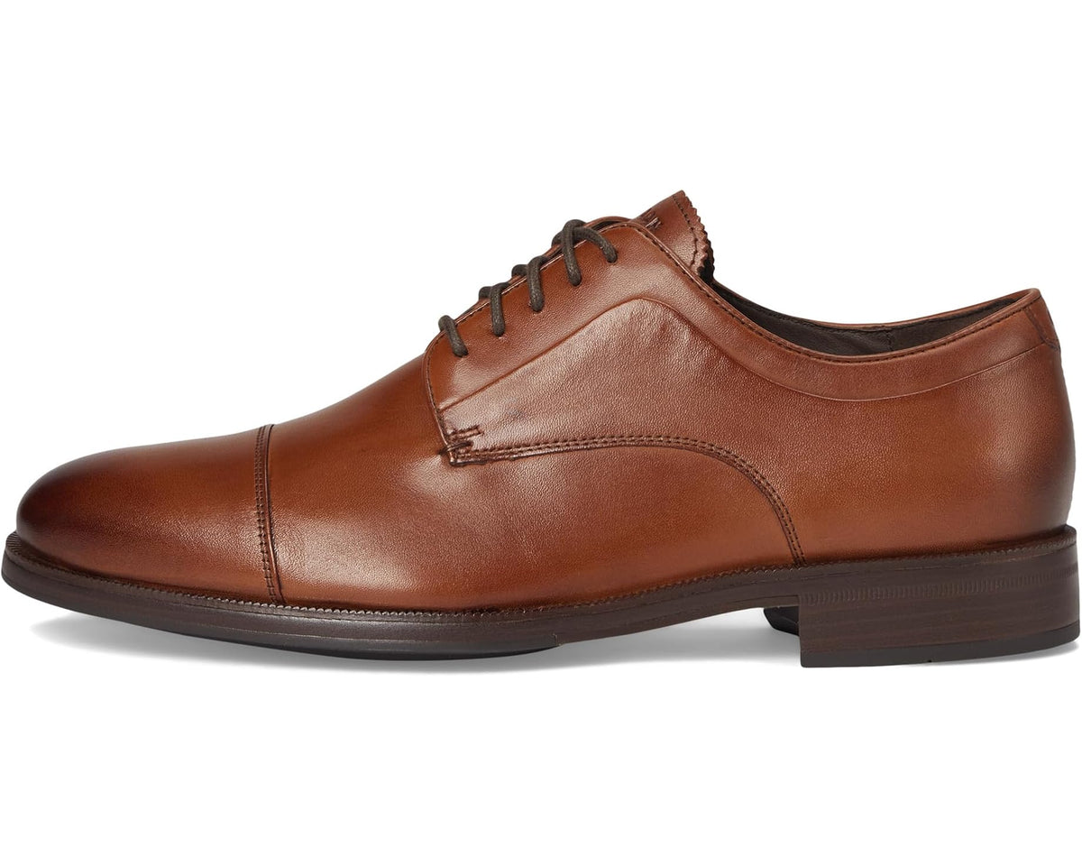 Men's Cole Haan Dean Grand Cap Toe Oxfords Brit Tan/Dark Chocolate/Natural - Eurostride
