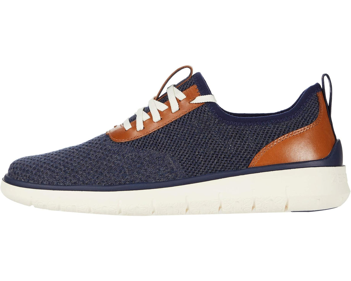 Men's Cole Haan Generation Zerogrand Stitchlite Marine Blue/Gray Pinstripe/Ch British Tan/Ivory - Eurostride