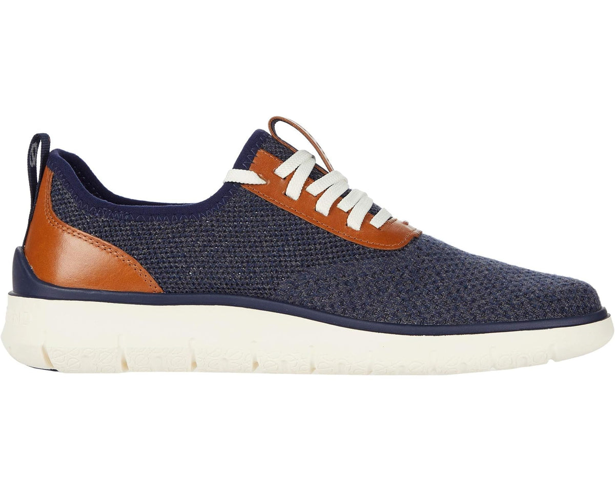 Men's Cole Haan Generation Zerogrand Stitchlite Marine Blue/Gray Pinstripe/Ch British Tan/Ivory - Eurostride