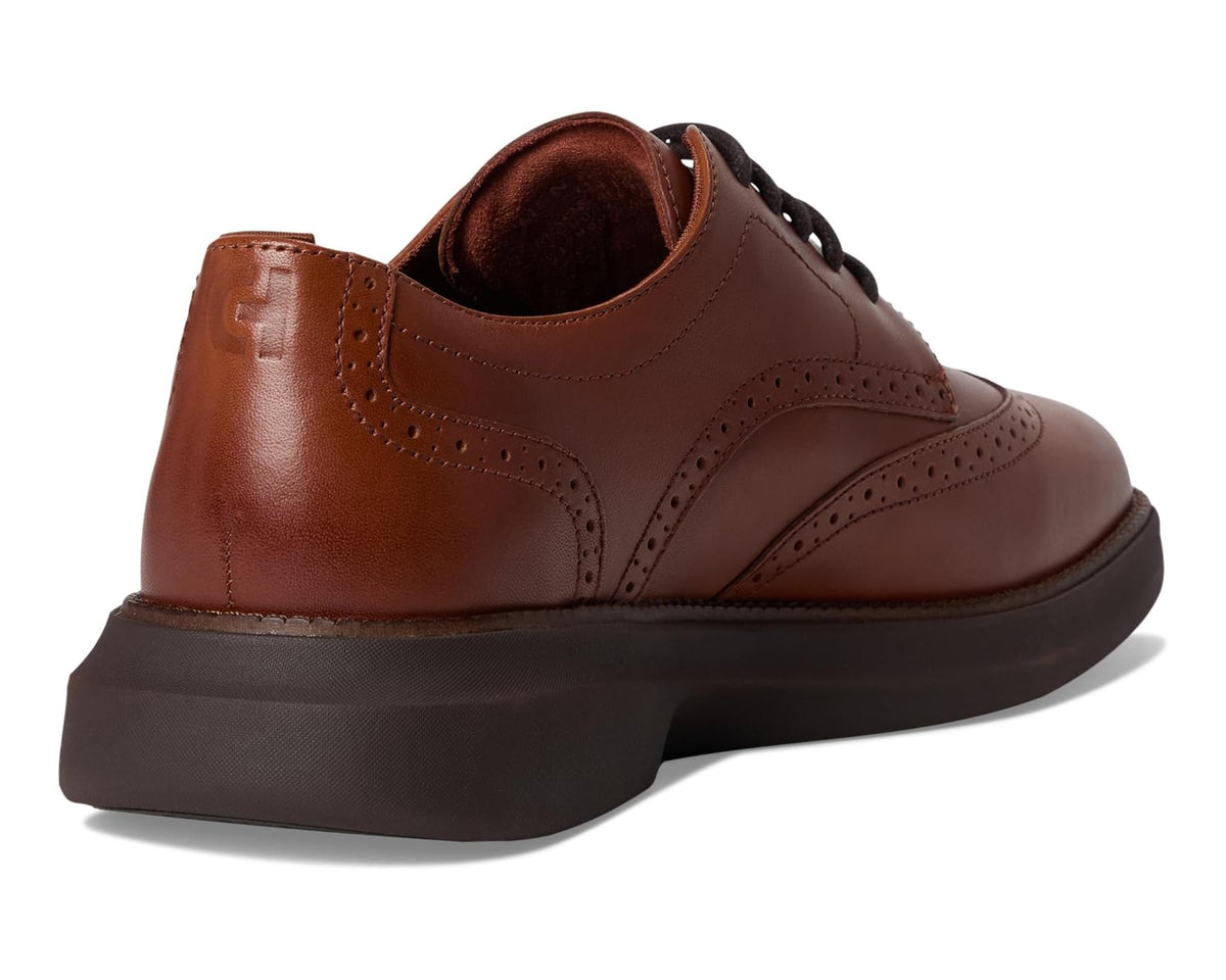 Men's Cole Haan Grand Shadowlite Wingtip Oxfords British Tan/Java - Eurostride
