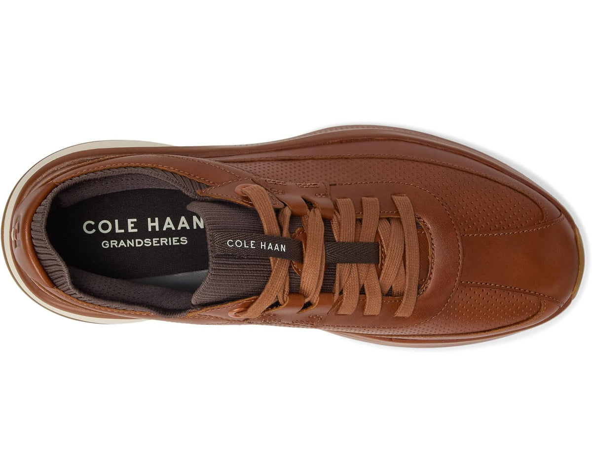 Men's Cole Haan Grandpro All Day Leather Runners Brit Tan/Dark Chocolate/Natural - Eurostride