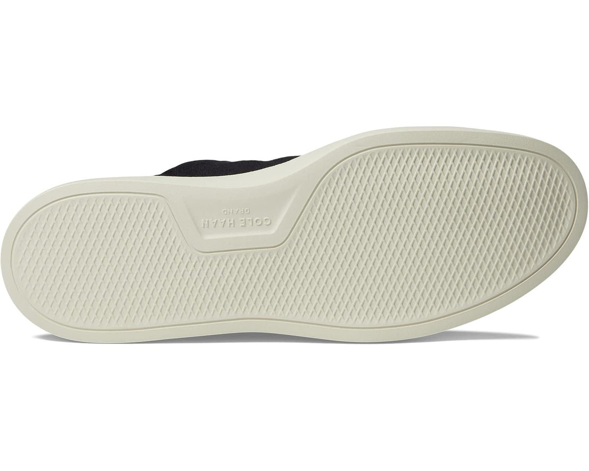 Men's Cole Haan Grandpro Rally Canvas T-Toe Sneaker Black/Silver Birch - Eurostride